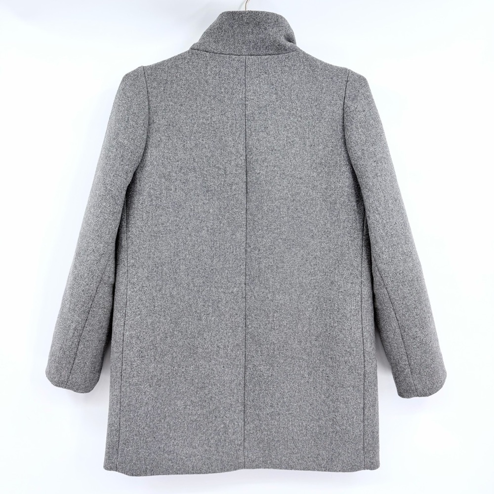 J. CREW Wool Standing Collar Zip City Coat in Heather Gray J6203 - Picture 9 of 11
